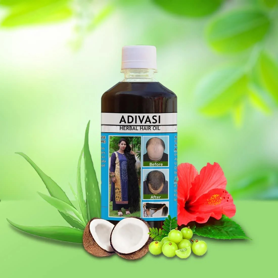 Adivasi Herbal Hair Oil * 100% Original *  आदिवासी हेयर ऑयल: प्राकृतिक जड़ी-बूटियों से भरपूर बालों का संपूर्ण समाधान