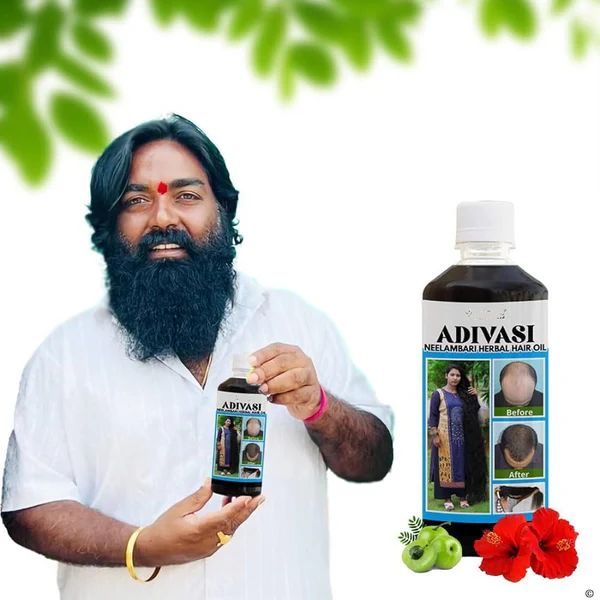 Adivasi Herbal Hair Oil * 100% Original *  आदिवासी हेयर ऑयल: प्राकृतिक जड़ी-बूटियों से भरपूर बालों का संपूर्ण समाधान